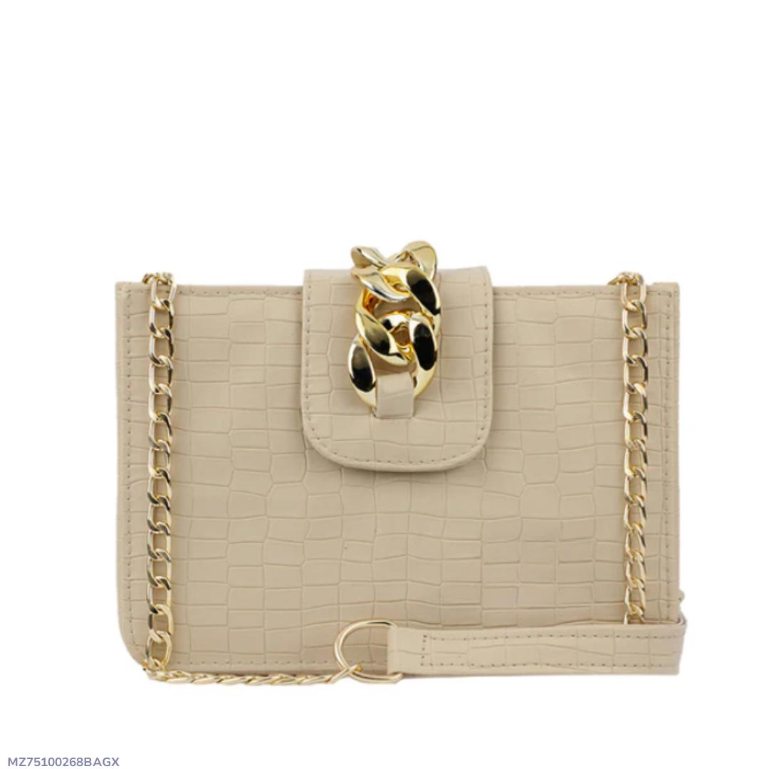 *Product Name*: BagX - Kim Beige PU Leather Shoulderbag, Beige