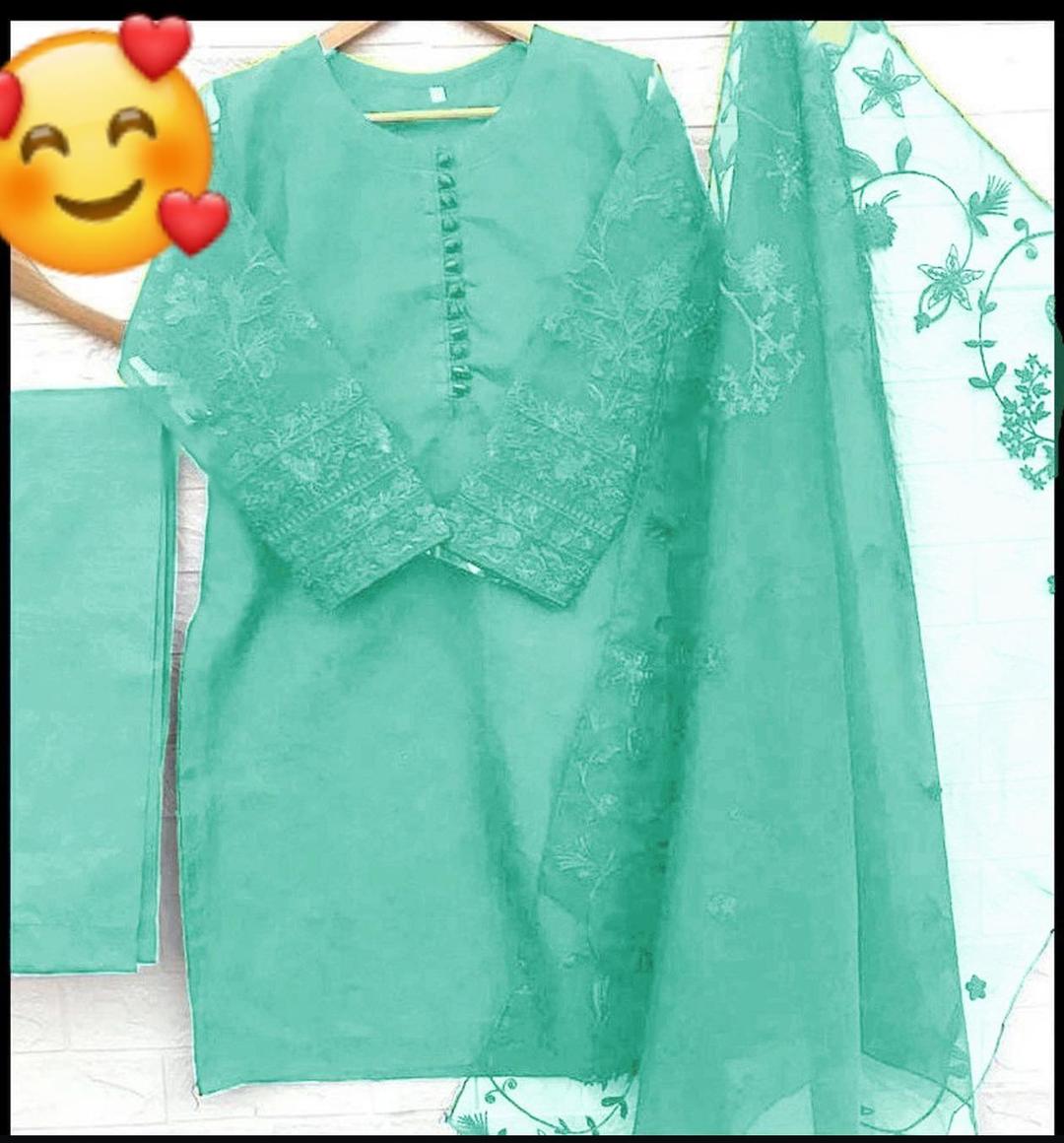 Product Name*: 3 Pcs Women's Stitched Organza Embroidered Suit