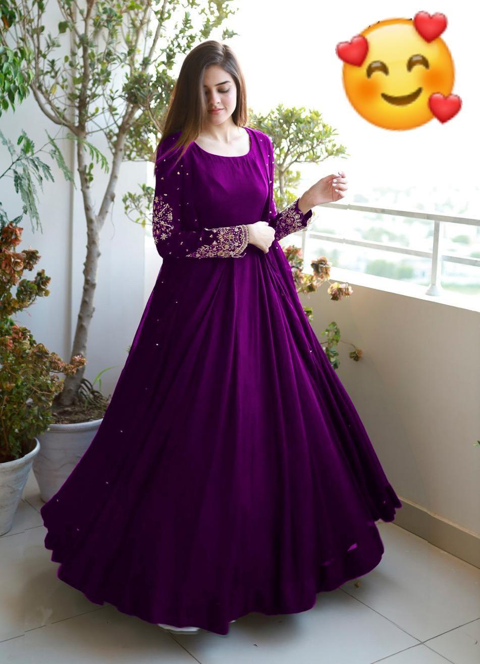 3 PCs women's stitched chiffon patch work suit.