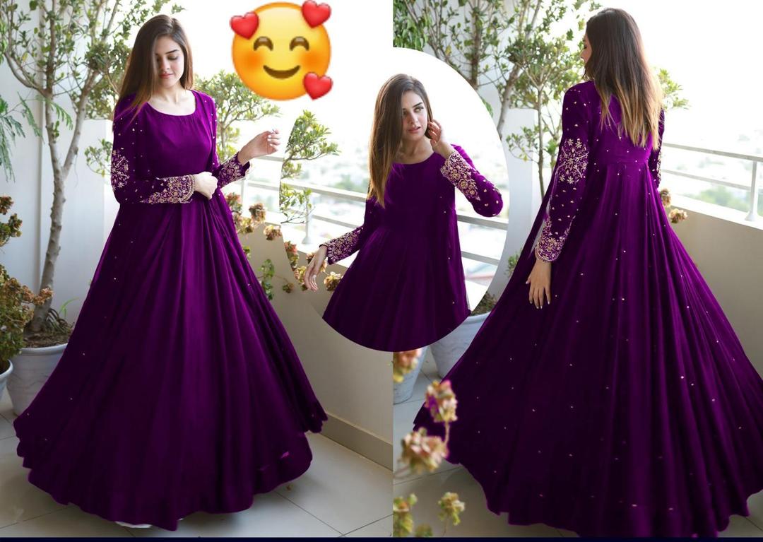 3 PCs women's stitched chiffon patch work suit.