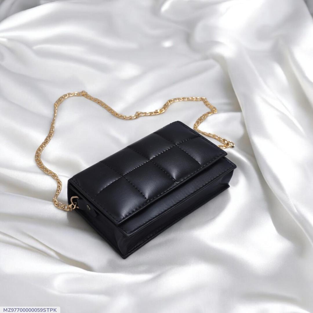 Product Name*: Girl's Stylish Black Crossbody Bag - 1 Pc