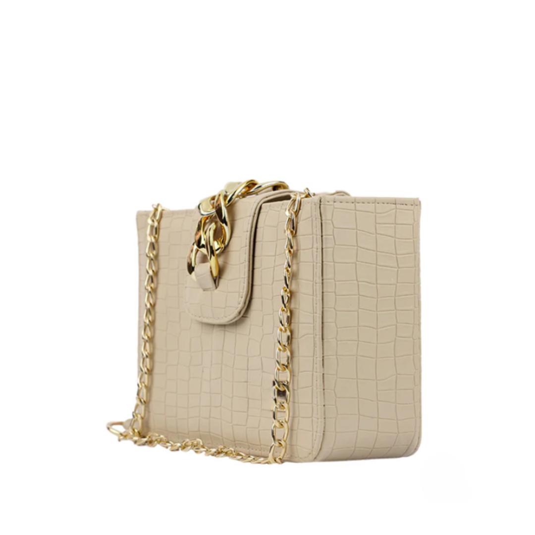 *Product Name*: BagX - Kim Beige PU Leather Shoulderbag, Beige