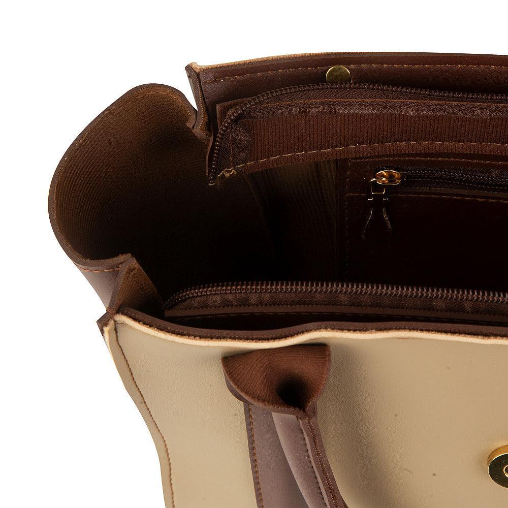 *Product Name*: BagX - Coral Beige PU Leather Shoulderbag, Beige
